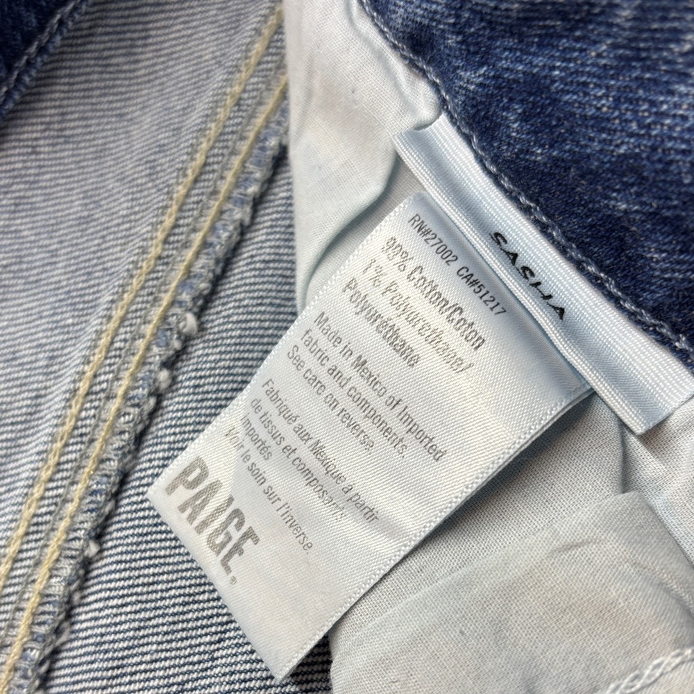 PAIGE Light Blue Flare & Wide Leg Jeans - Picture 3 of 5